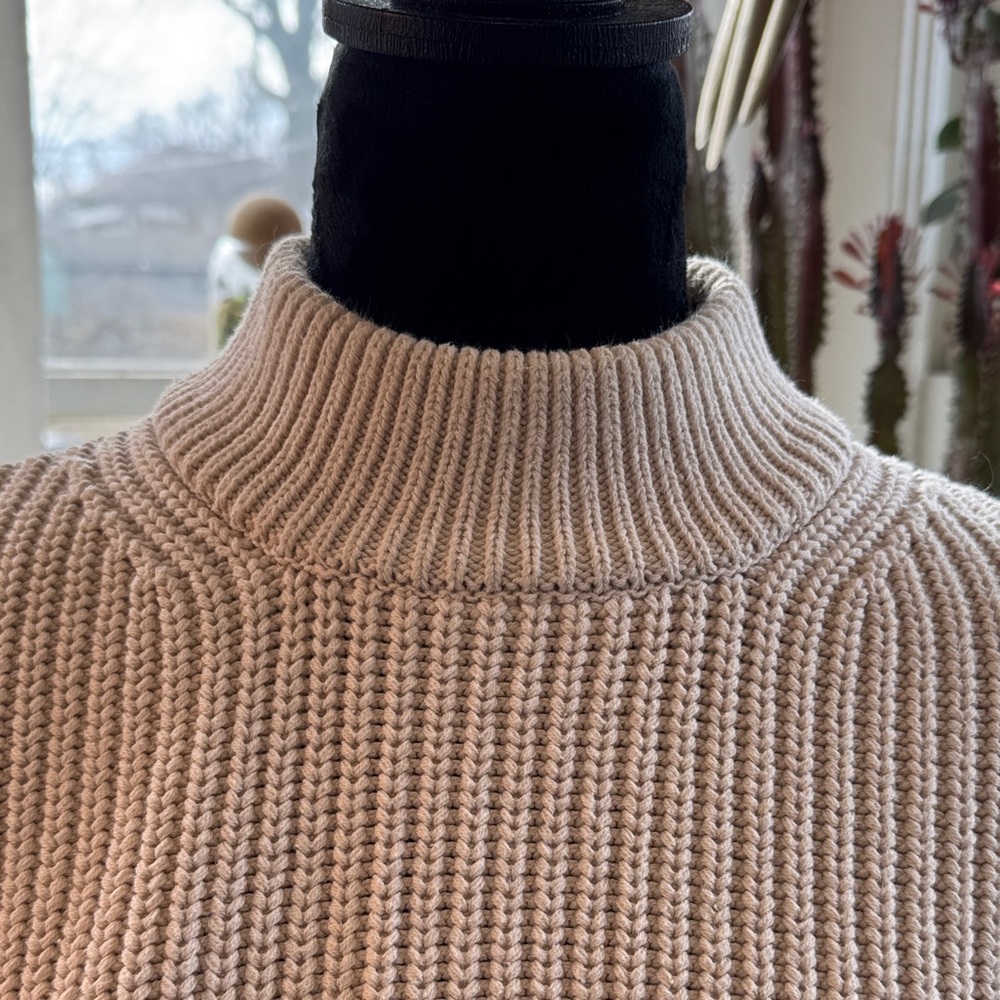 H&M Taupe Ribbed Turtleneck Sweater - Picture 5 of 10